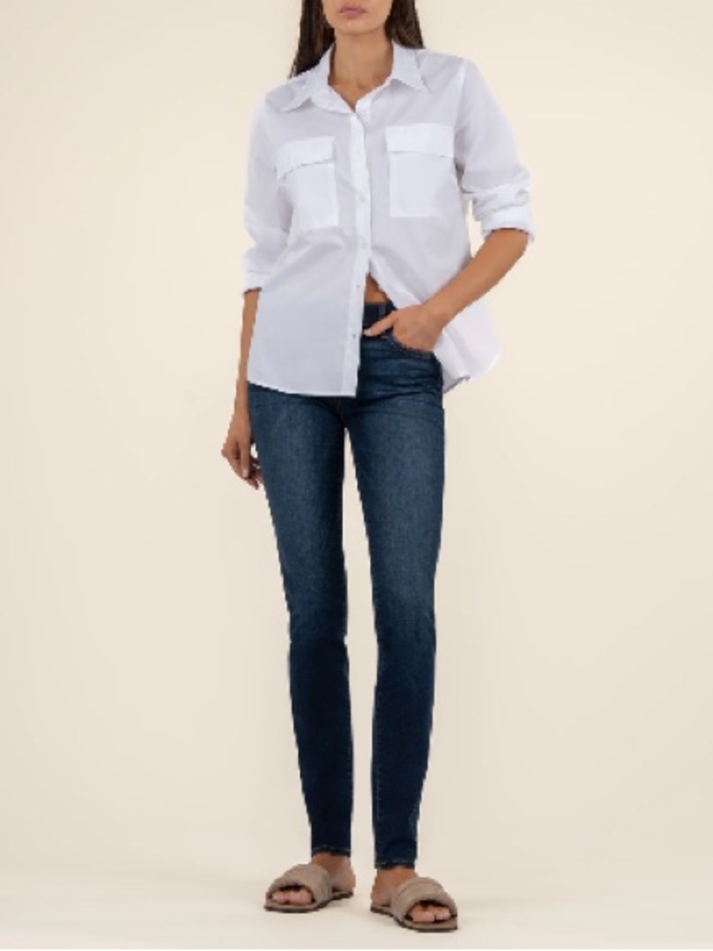 Kut from the Kloth Diana Mid Rise Relaxed Fit Skinny - Picture 1 of 12